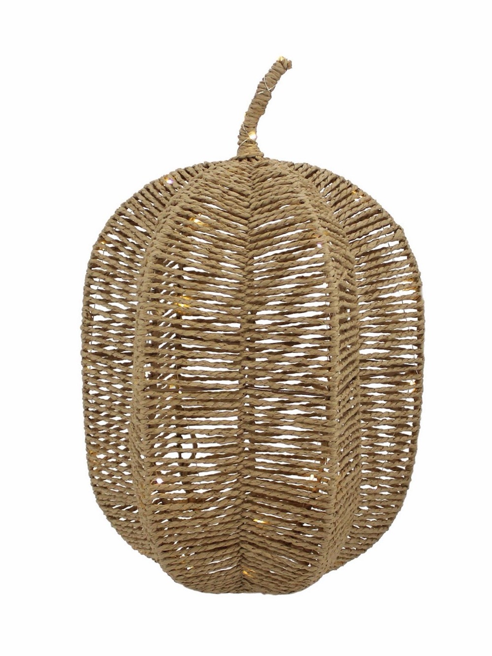 CELEBRATE TOGETHER NWT Fall LED Wicker Pumpkin Table Decor -18”